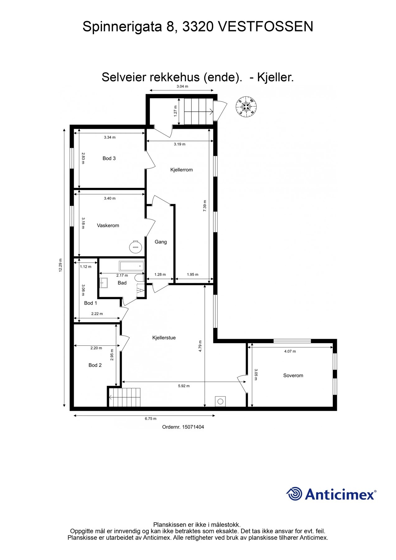 Uinnredet kjeller – ikke godkjent for varig opphold